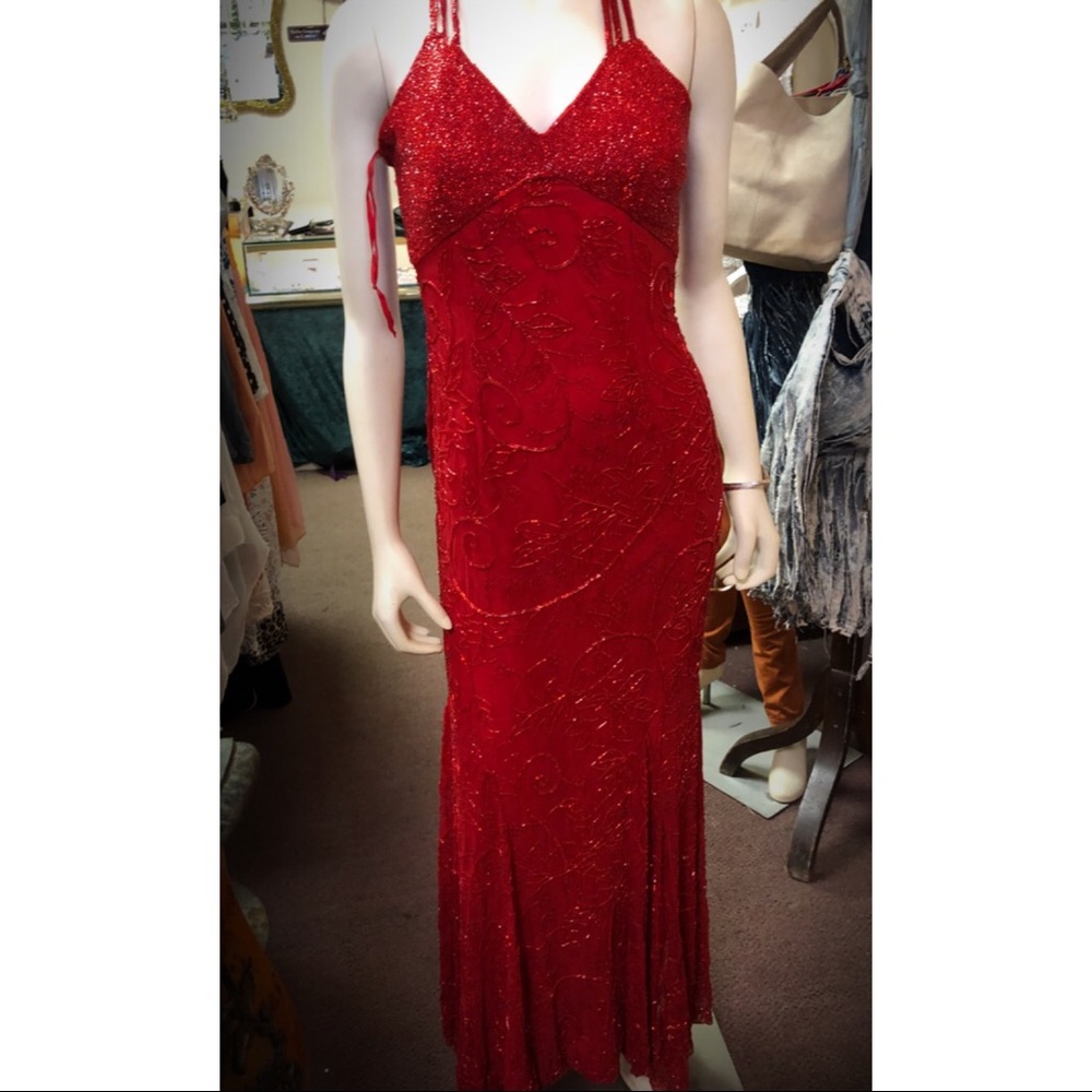 Scala Beaded Silk Gown